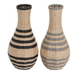 JARRÓN 2/C FIBRA NATURAL-PAPEL-METAL 27 X 27 X 55 CM