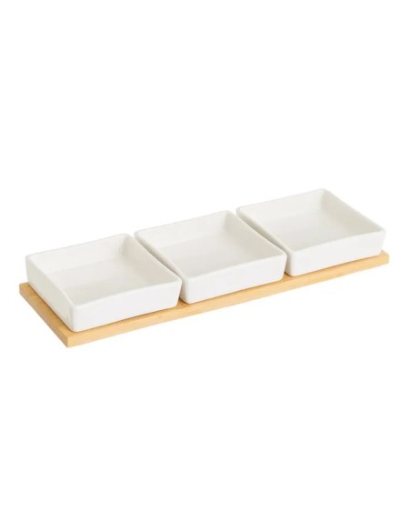 S/3 CUENCO CON BANDEJA PORCELANA-BAMBÚ 33 X 10,50 X 3,70 CM S/3 CUENCO CON BANDEJA PORCELANA-BAMBÚ 33 X 10,50 X 3,70 CM