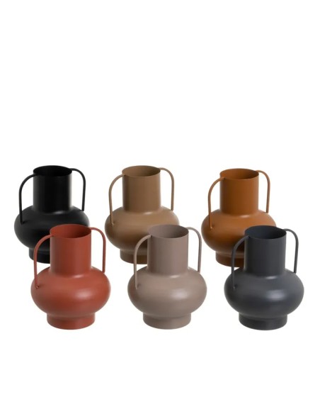 JARRÓN 6/C METAL 13 X 13 X 15 CM