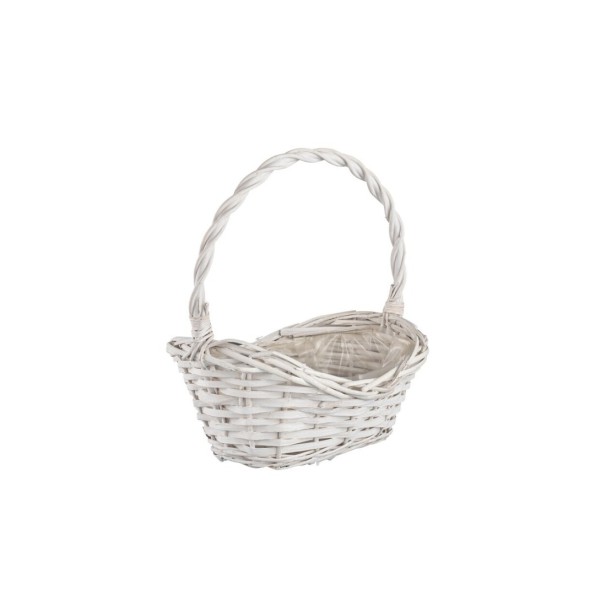 CESTA MIMBRE OVAL BLANCA 26x20x12x8x28cm