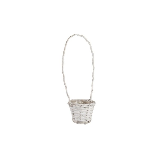 CESTA MIMBRE COLOR BLANCO 15x12x48cm (4178)