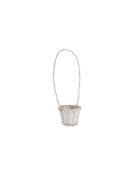 CESTA MIMBRE COLOR BLANCO 15x12x48cm (4178)
