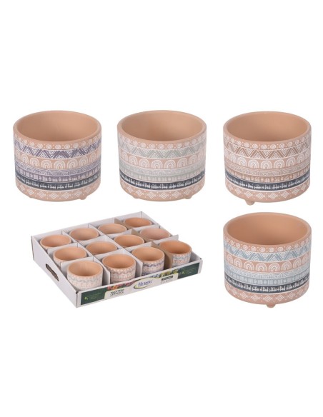 MACETERO DISEÑO RAYAS 12x12x10cm