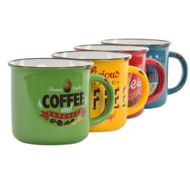 MUG PORCELANA 12,5X9,5X8,5 360 RETRO CAFE 4 SURT.
