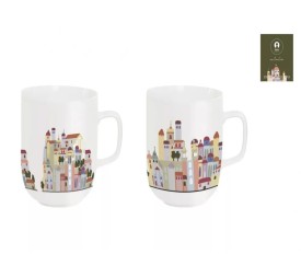 MUG PORCELANA 11,5X8,5X10 380ML, CASITAS 2 SURT.