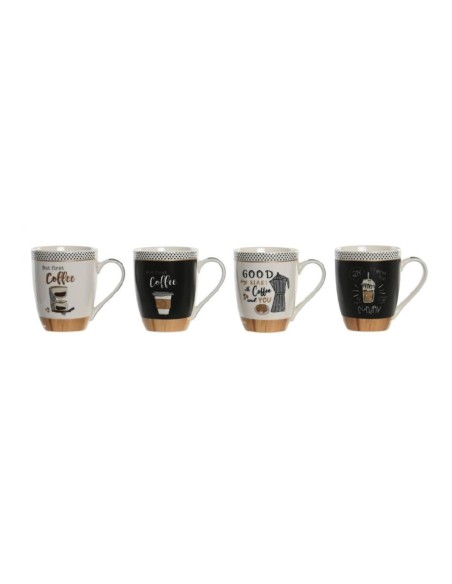 MUG PORCELANA 11,5X8,3X10,5 340ML COFFEE 4 SURT.