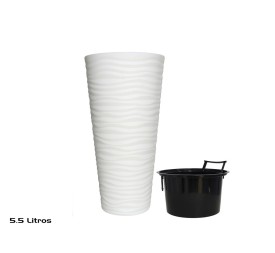 MACETERO KUMSAL NÂº1 9L 30X57CM BLANCO