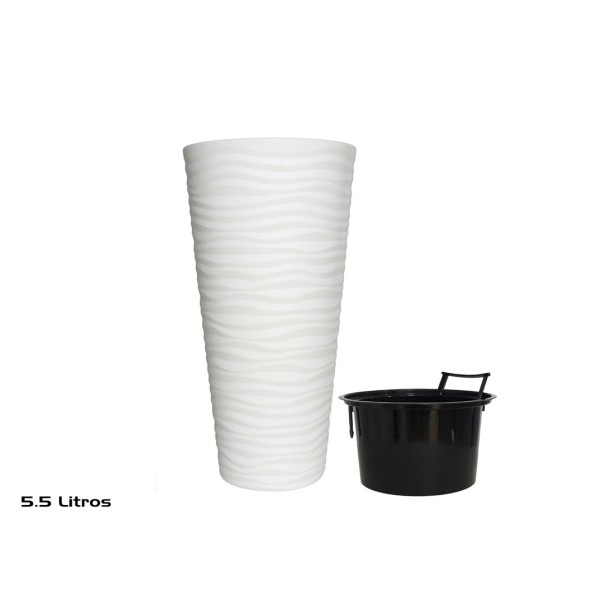 MACETERO KUMSAL NÂº1 9L 30X57CM BLANCO