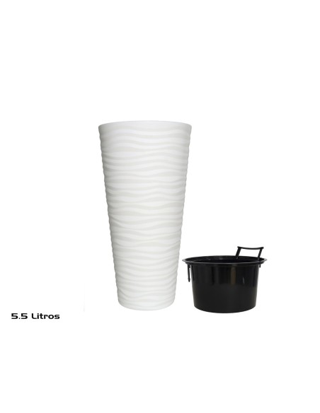 MACETERO KUMSAL NÂº1 9L 30X57CM BLANCO