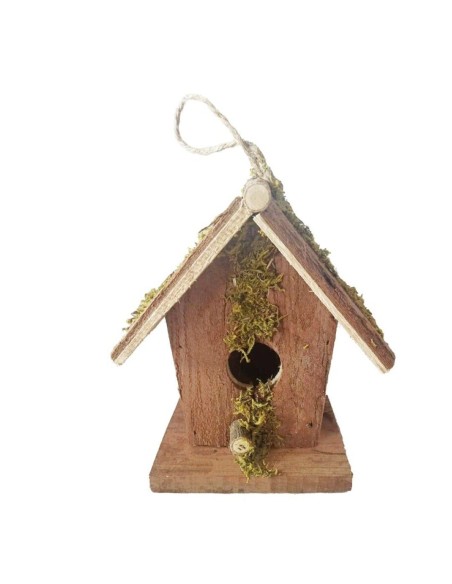 CASETA PAJAROS TEJADO CORTO 14x9x16 cm.