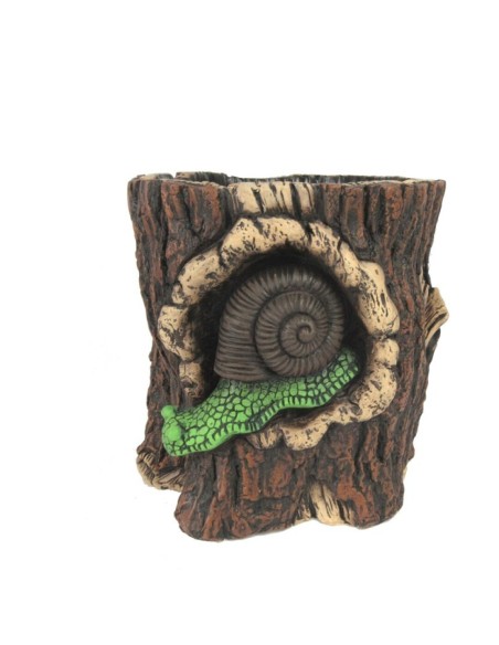 MACETERO TRONCO CARACOL L 15,3x14,7x14,5 cm.