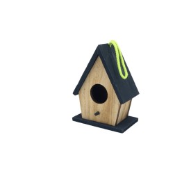 CASETA PAJAROS MADERA TOSTADA M 4/S 12x8x16 cm.