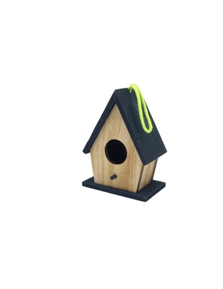 CASETA PAJAROS MADERA TOSTADA M 4/S 12x8x16 cm.