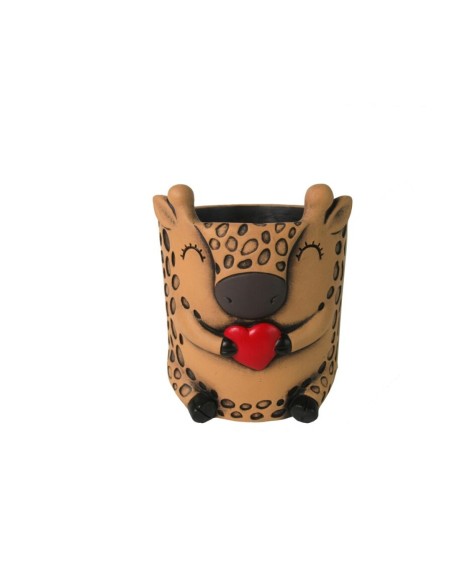 MACETERO JIRAFA CORAZON M 14,7x14x15,4 cm.