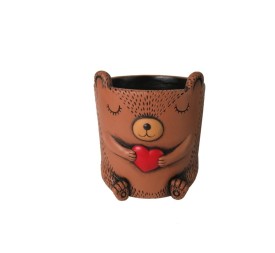 MACETERO OSO CORAZON M 15,5x14x15,1 cm.