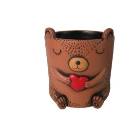 MACETERO OSO CORAZON L 19,3x17x18 cm.