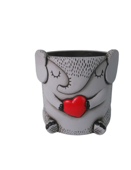 MACETERO ELEFANTE CORAZON L 19x17,8x17,2 cm.