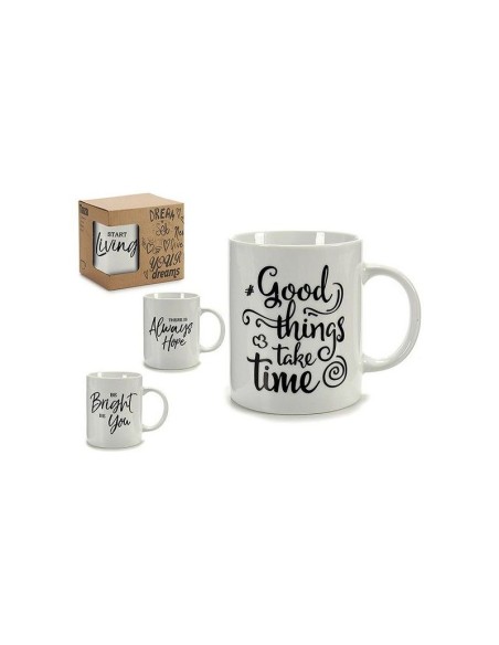 JARRA MUG TIME NEGRO 4 MOD SURTIDO