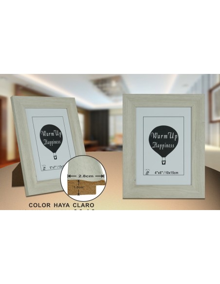 PORTAFOTO MADERA DM-405 10X15CM (12/48)