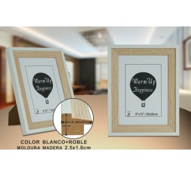 PORTAFOTO ROBLE/BL DM-404 20X30CM(12/24)