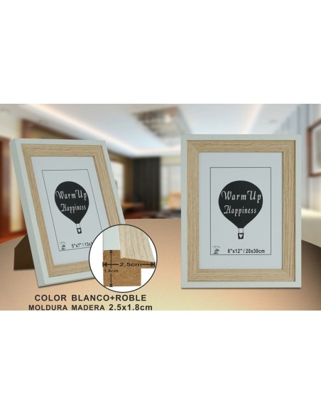 PORTAFOTO ROBLE/BL DM-404 20X30CM(12/24)
