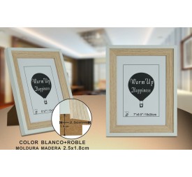 PORTAFOTO ROBLE/BL DM-404 18X24CM(12/24)