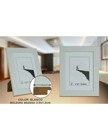 PORTAFOTO BLANCO DM-898 15X20CM (12/36)
