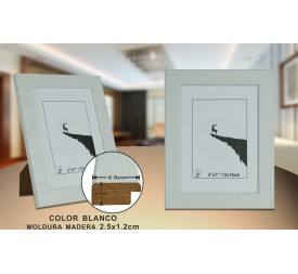 PORTAFOTO BLANCO DM-898 13X18CM (12/36)