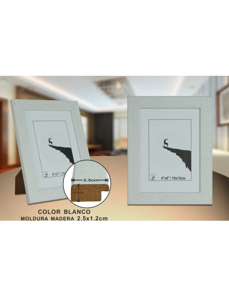 PORTAFOTO BLANCO DM-898 10X15CM (12/48)