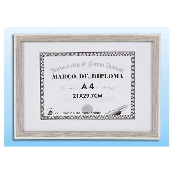 MARCO DIPLOMA GRIS/BL A4 DM-8116(12/24)