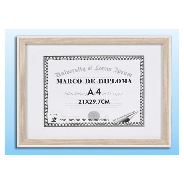 MARCO DIPLOMA ROBLE/BL A4 DM-8114(12/24)