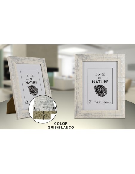 PORTAFOTO C.GRIS PS-513 18X24CM(12/24)