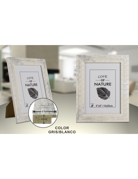 PORTAFOTO C.GRIS PS-513 15X20CM(12/36)