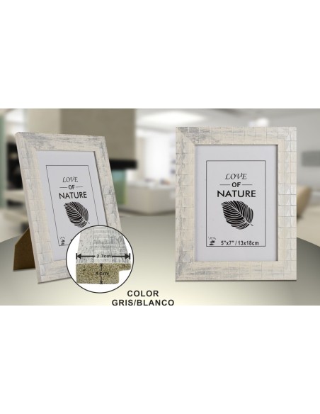 PORTAFOTO C.GRIS PS-513 13X18CM(12/36)