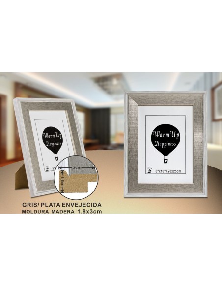 PORTAFOTO MADERA DM-888 20X25CM (12/24)