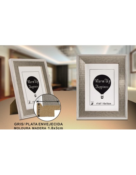 PORTAFOTO MADERA DM-888 10X15CM (12/48)