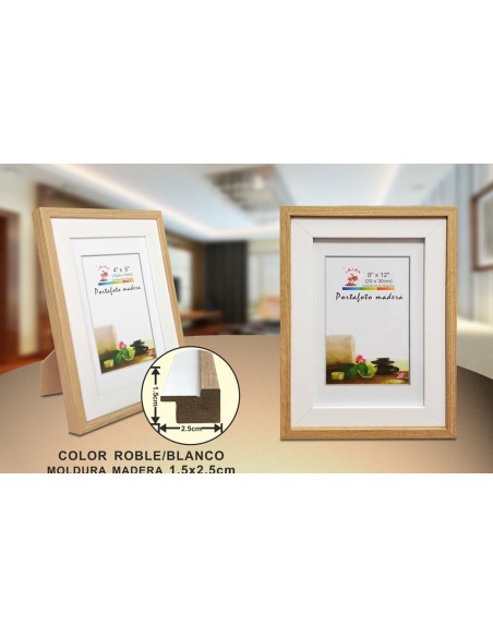 PORTAFOTO MADERA DM-844 20X30CM(12/24)