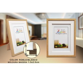 PORTAFOTO MADERA DM-844 13X18CM(12/36)