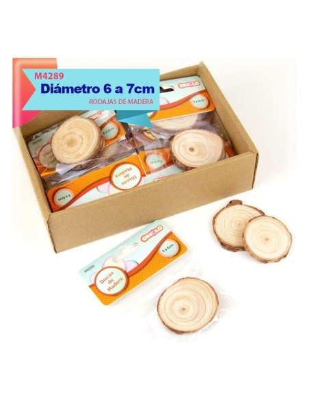 DISCOS DE MADERA 6 A 7CM