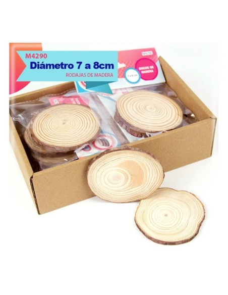 DISCOS DE MADERA 7 A 8cm