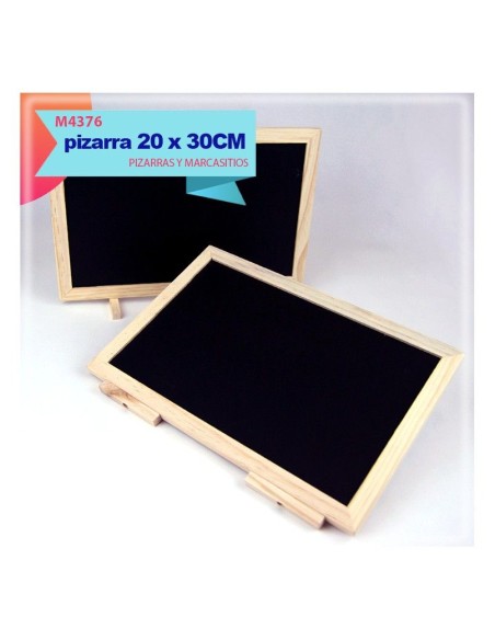 PIZARRA DE MADERA CON SOPORTE TRASERO