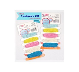 MIX CUERDAS DE CAÑAMO DE COLORES 2MM X 2M