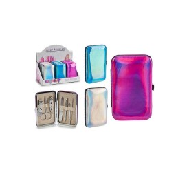 JUEGO MANICURA ESTUCHE S3 METALIZADO GRANDE