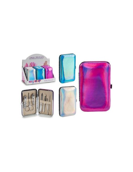 JUEGO MANICURA ESTUCHE S3 METALIZADO GRANDE