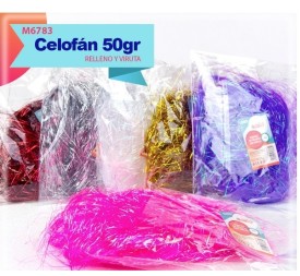 VIRUTAS DE CELOFAN CON BRILLO 50G