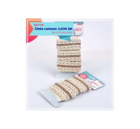 CINTA DE CAÑAMO CON ENCAJE DE ALGODON LATERAL 3