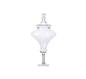 BOMBONERA CRISTAL TRANSPARENTE 17X17X55 CM