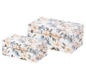SET 2 CAJAS FLORES 25X15X11/20X12X8 CM