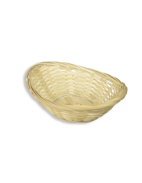 CESTO OVALADO BAMBU COLOR NATURAL 15x11x5cm