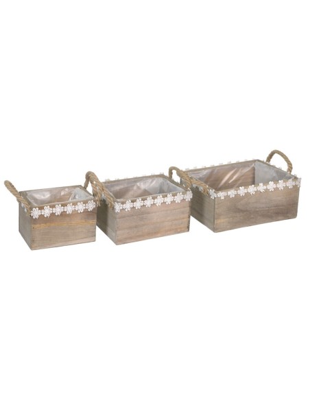 SET 3 JARDINERAS RECT, FLORES